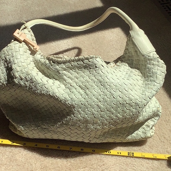 Fossil Handbags - Fossil genuine leather handbag, cream, hobo